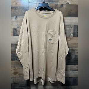 Ariat Rebar Long Sleeve Work Shirt Men’s 2XL Tall Tan Skull Graphic Pocket Tee
